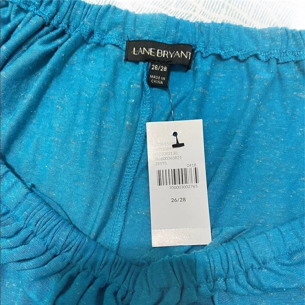 Lane Bryant Off The‎ Shoulder Ruffle Top Blue 26/28 - Picture 3 of 10